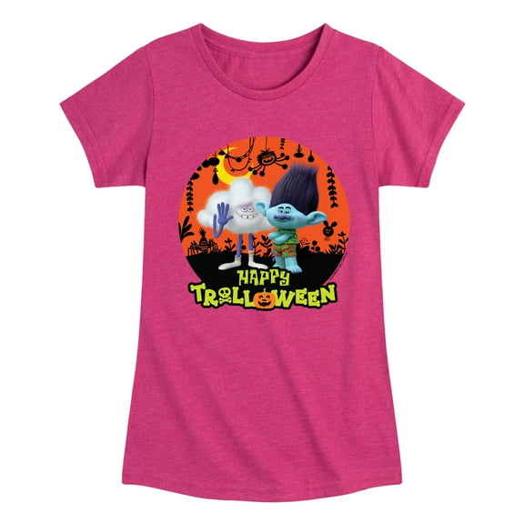 Trolls - Happy Trolloween Branch and Cloud Guy - Toddler & Youth Girls Short Sleeve Graphic T-Shirt