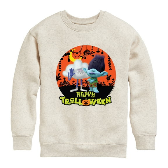 Trolls - Happy Trolloween Branch and Cloud Guy - Toddler & Youth Crewneck Fleece Sweatshirt