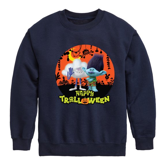 Trolls - Happy Trolloween Branch and Cloud Guy - Toddler & Youth Crewneck Fleece Sweatshirt
