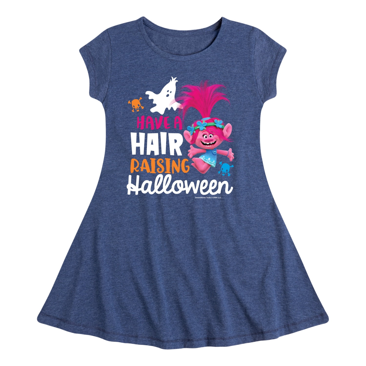 Trolls - Brandclub - Trolls - Have A Hair Raising Halloween Poppy - Toddler  & Youth Girls Fit & Flare Dress