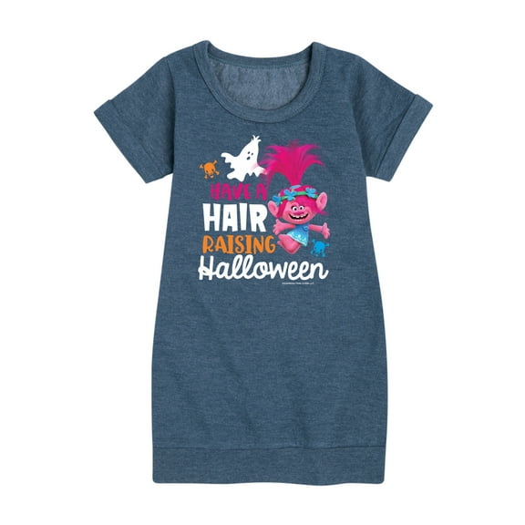 Trolls - Have A Hair Raising Halloween Poppy - Toddler & Youth Girls Fleece Dress
