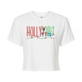 thumbnail image 1 of Trolls - Holly Jolly Troll Cooper - Juniors Cropped Cotton Blend T-Shirt, 1 of 5