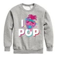 thumbnail image 1 of Trolls - I Love Pop Poppy - Toddler & Youth Crewneck Fleece Sweatshirt, 1 of 5