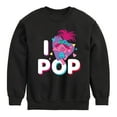 thumbnail image 1 of Trolls - I Love Pop Poppy - Toddler & Youth Crewneck Fleece Sweatshirt, 1 of 5