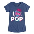 thumbnail image 1 of Trolls - I Love Pop Poppy - Toddler & Youth Girls Short Sleeve Graphic T-Shirt, 1 of 5