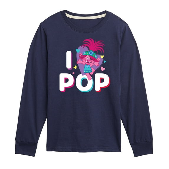 Trolls - I Love Pop Poppy - Toddler & Youth Long Sleeve Graphic T-Shirt