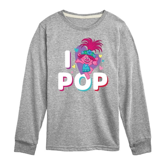 Trolls - I Love Pop Poppy - Toddler & Youth Long Sleeve Graphic T-Shirt