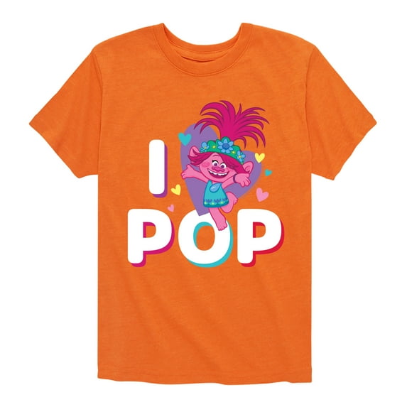 Trolls - I Love Pop Poppy - Toddler & Youth Short Sleeve Graphic T-Shirt