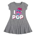 thumbnail image 1 of Trolls - I Love Pop - Toddler & Youth Girls Fit & Flare Dress, 1 of 1