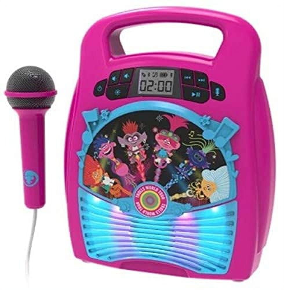 Trolls Karaoke Machine Bluetooth MP3 Karaoke Player Portable with Light