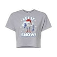 thumbnail image 1 of Trolls - Let It Snow Cloud Guy - Juniors Cropped Cotton Blend T-Shirt, 1 of 5