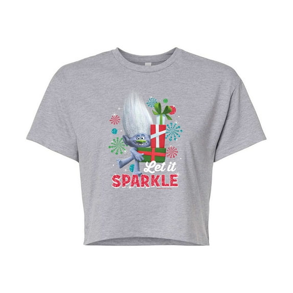 Trolls - Let It Sparkle Guy Diamond - Juniors Cropped Cotton Blend T-Shirt