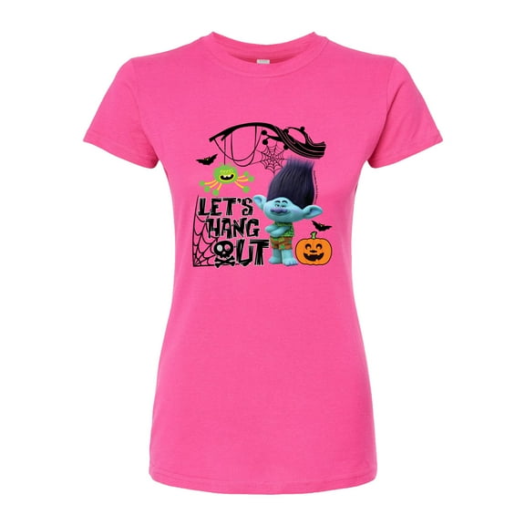 Trolls - Lets Hang Out Branch - Juniors Fitted Graphic T-Shirt