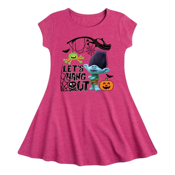 Trolls - Lets Hang Out Branch - Toddler & Youth Girls Fit & Flare Dress