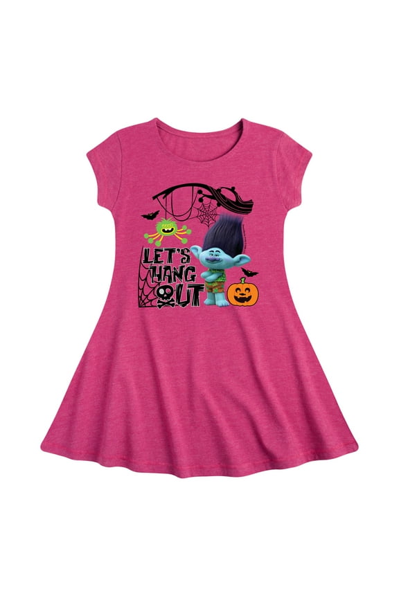 - Lets Hang Out Branch - Toddler & Youth Girls Fit & Flare Dress