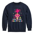 thumbnail image 1 of Trolls - Livin That Poppy Life - Toddler & Youth Crewneck Fleece Sweatshirt, 1 of 5