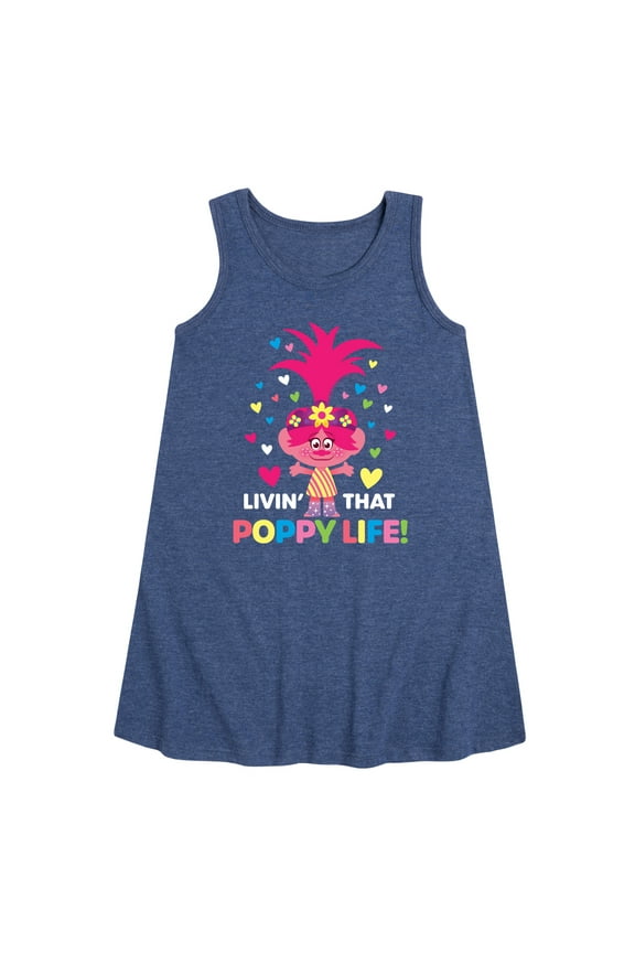 - Livin That Poppy Life - Toddler & Youth Girls A-line Dress