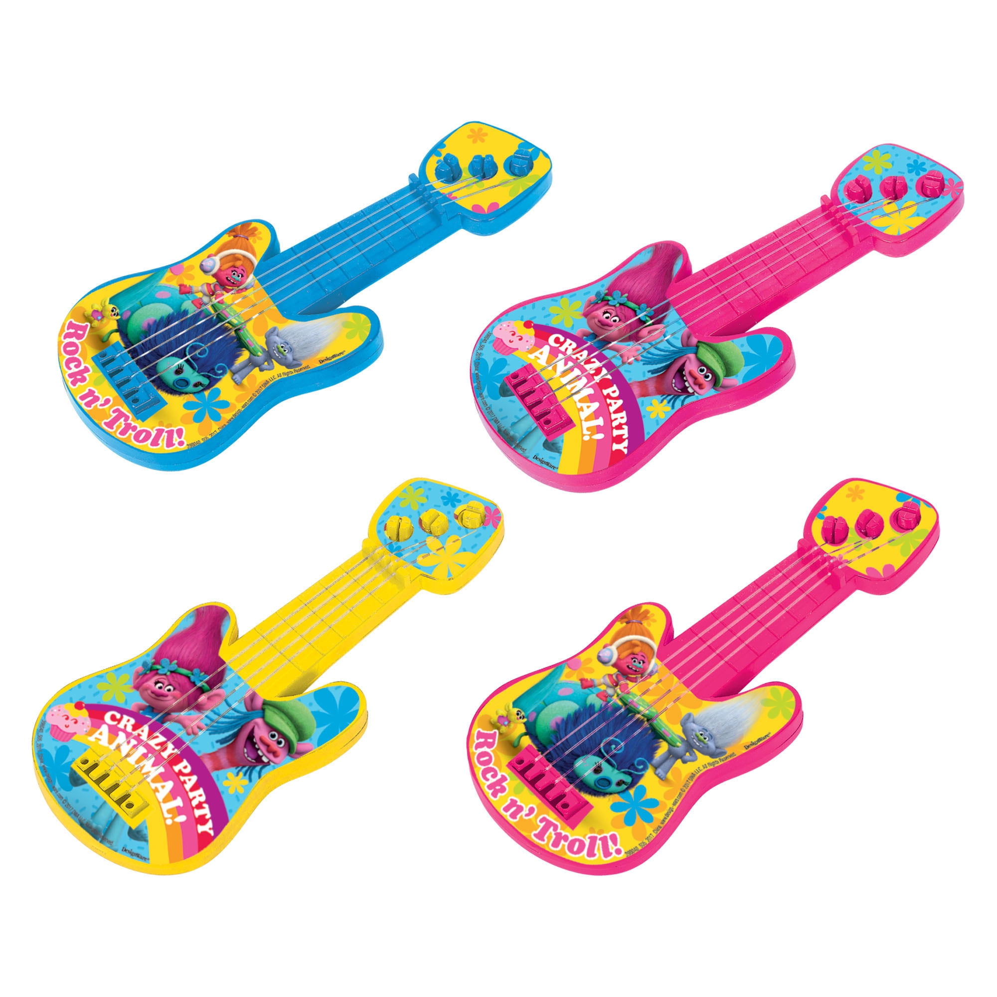 Trolls Instruments Trolls Mini Guitars (8) - Walmart.com
