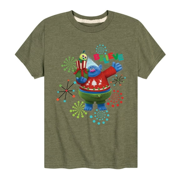 Trolls Movie - Christmas - Believe - Biggie - Toddler And Youth Short Sleeve Graphic T-Shirt