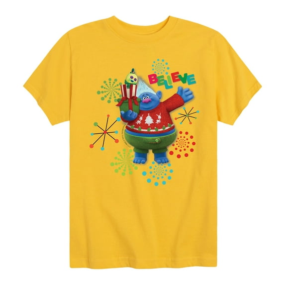 Trolls Movie - Christmas - Believe - Biggie - Toddler And Youth Short Sleeve Graphic T-Shirt