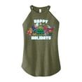 thumbnail image 1 of Trolls Movie - Christmas - Happy Holidays - Poppy, Biggie, & More - Juniors High Neck Tank Top, 1 of 4