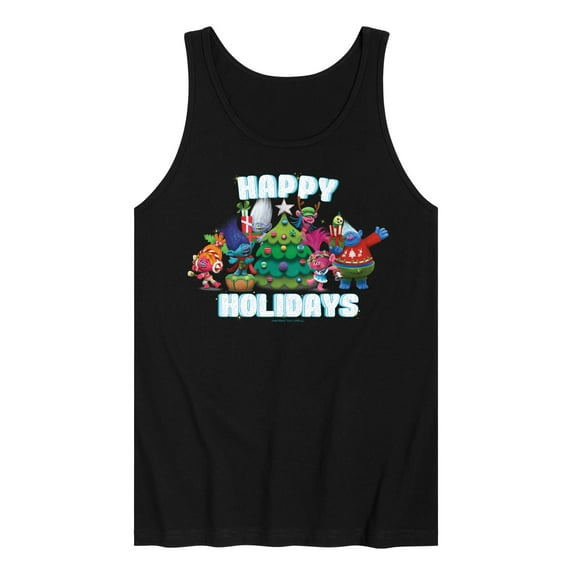 Trolls Movie - Christmas - Happy Holidays - Poppy, Biggie, & More - Men's Jersey Tank Top