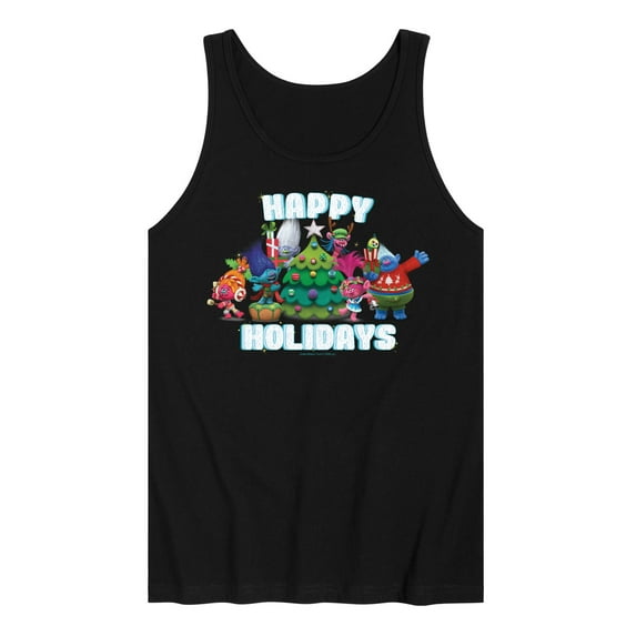 Trolls Movie - Christmas - Happy Holidays - Poppy, Biggie, & More - Men's Jersey Tank Top