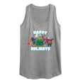 thumbnail image 1 of Trolls Movie - Christmas - Happy Holidays - Poppy, Biggie, & More - Women's Racerback Tank Top, 1 of 4