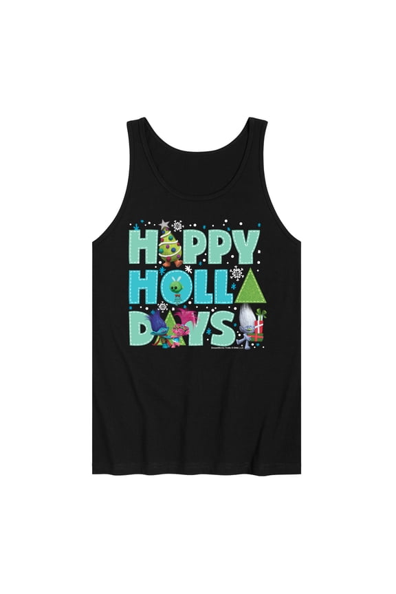 Trolls Movie - Christmas - Happy Holla Days - Poppy, Branch, & Guy Diamond - Men's Jersey Tank Top