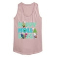 thumbnail image 1 of Trolls Movie - Christmas - Happy Holla Days - Poppy, Branch, & Guy Diamond - Women's Racerback Tank Top, 1 of 4