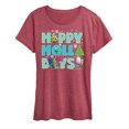thumbnail image 1 of Trolls Movie - Christmas - Happy Holla Days - Poppy, Branch, & Guy Diamond - Women's Short Sleeve Graphic T-Shirt, 1 of 4
