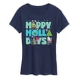 thumbnail image 1 of Trolls Movie - Christmas - Happy Holla Days - Poppy, Branch, & Guy Diamond - Women's Short Sleeve Graphic T-Shirt, 1 of 4