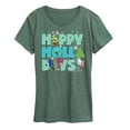 thumbnail image 1 of Trolls Movie - Christmas - Happy Holla Days - Poppy, Branch, & Guy Diamond - Women's Short Sleeve Graphic T-Shirt, 1 of 4