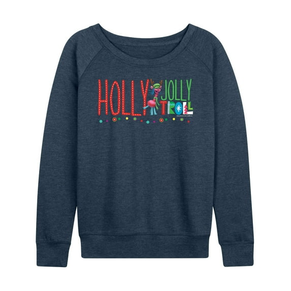 Trolls Movie - Christmas - Holly Jolly Troll - Cooper - Women's Lightweight French Terry Long Sleeve Shirt