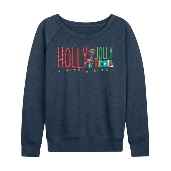 Trolls Movie - Christmas - Holly Jolly Troll - Cooper - Women's Lightweight French Terry Long Sleeve Shirt