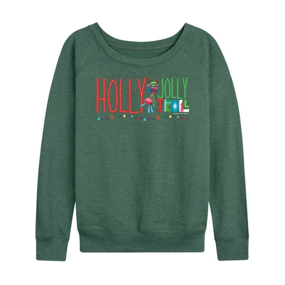 Trolls Movie - Christmas - Holly Jolly Troll - Cooper - Women's Lightweight French Terry Long Sleeve Shirt