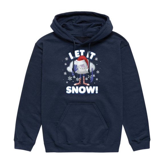 Trolls Movie - Christmas - Let It Snow - Cloud Guy - Men's Pullover Hooded Fleece Sweatshirt