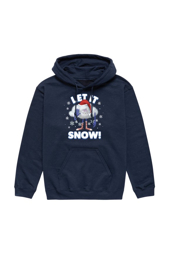 Trolls Movie - Christmas - Let It Snow - Cloud Guy - Men's Pullover Hooded Fleece Sweatshirt