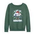 thumbnail image 1 of Trolls Movie - Christmas - Let It Snow - Cloud Guy - Women's Lightweight French Terry Long Sleeve Shirt, 1 of 4