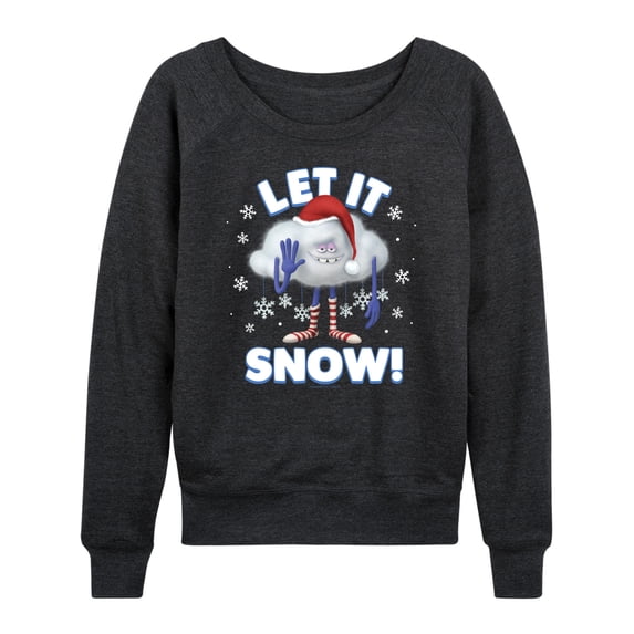 Trolls Movie - Christmas - Let It Snow - Cloud Guy - Women's Lightweight French Terry Long Sleeve Shirt