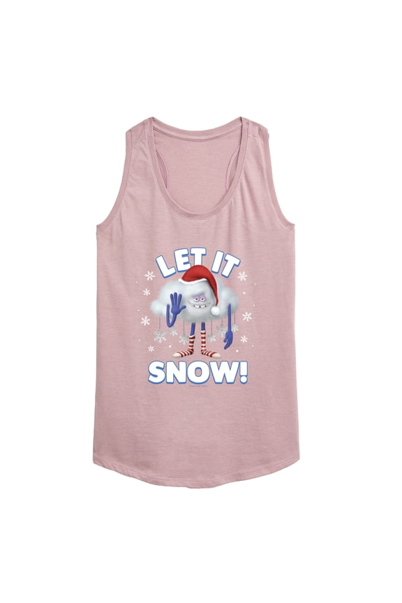 Trolls Movie - Christmas - Let It Snow - Cloud Guy - Women's Racerback Tank Top