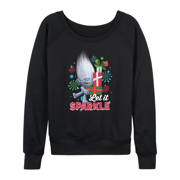 Trolls Movie - Christmas - Let It Sparkle - Guy Diamond - Women's Lightweight French Terry Long Sleeve Shirt