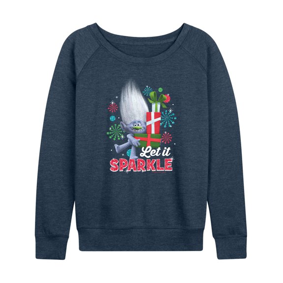 Trolls Movie - Christmas - Let It Sparkle - Guy Diamond - Women's Lightweight French Terry Long Sleeve Shirt