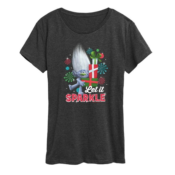 Trolls Movie - Christmas - Let It Sparkle - Guy Diamond - Women's Short Sleeve Graphic T-Shirt