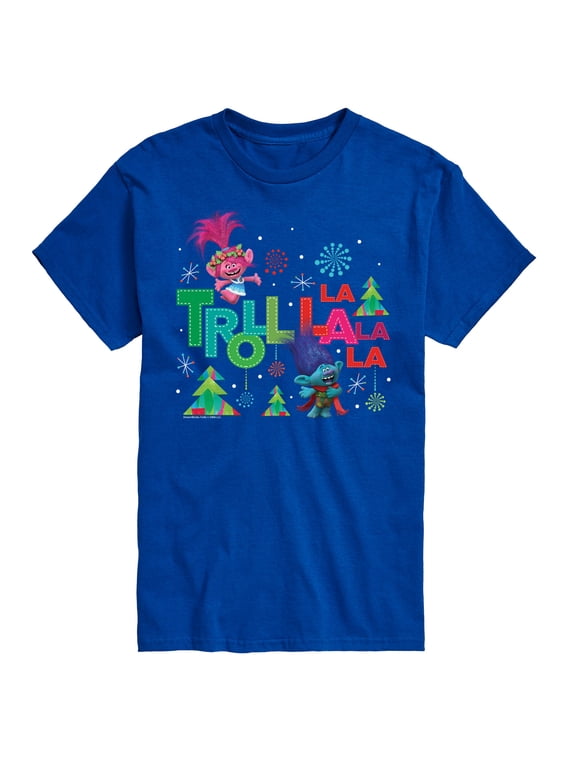 Trolls Movie - Christmas - Troll La La La La - Poppy & Branch - Men's Short Sleeve Graphic T-Shirt