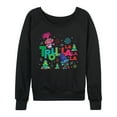 thumbnail image 1 of Trolls Movie - Christmas - Troll La La La La - Poppy & Branch - Women's Lightweight French Terry Long Sleeve Shirt, 1 of 4