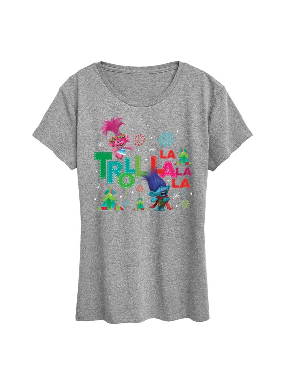 Trolls Movie - Christmas - Troll La La La La - Poppy & Branch - Women's Short Sleeve Graphic T-Shirt