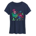 thumbnail image 1 of Trolls Movie - Christmas - Troll La La La La - Poppy & Branch - Women's Short Sleeve Graphic T-Shirt, 1 of 4