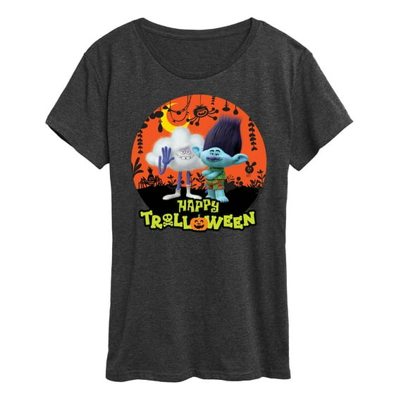 Trolls Movie - Halloween - Happy Trolloween - Branch & Cloud Guy - Women's Short Sleeve Graphic T-Shirt