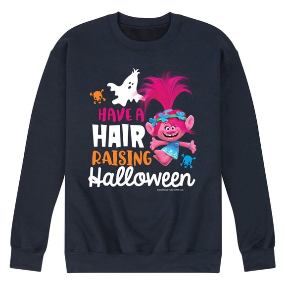 Trolls Movie - Halloween - Have a Hair Raising Halloween - Poppy - Men's Crew Neck Fleece Pullover